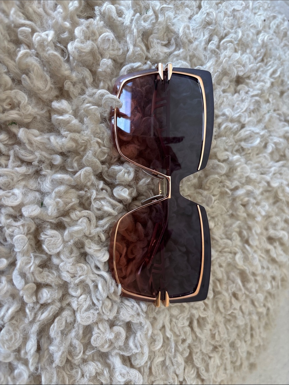 DITA BROKYN Hold Trim Rimless Sunglasses with Light Brown Lenses